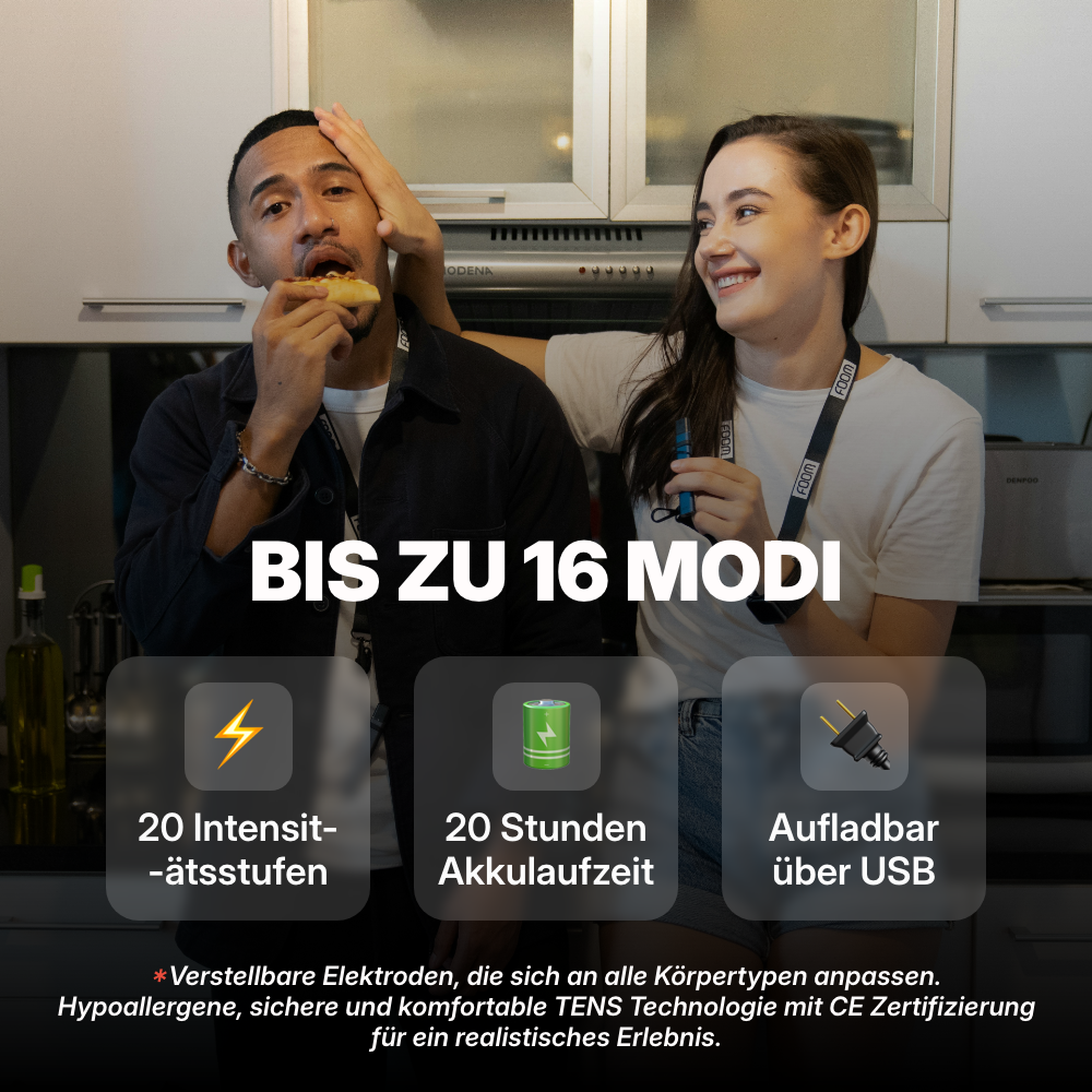 Perioden Simulator Gerät: Funktionen des Perioden Simulators mit bis zu 16 Modi, 20 Intensitätsstufen, 20 Stunden Akku und USB-Aufladung